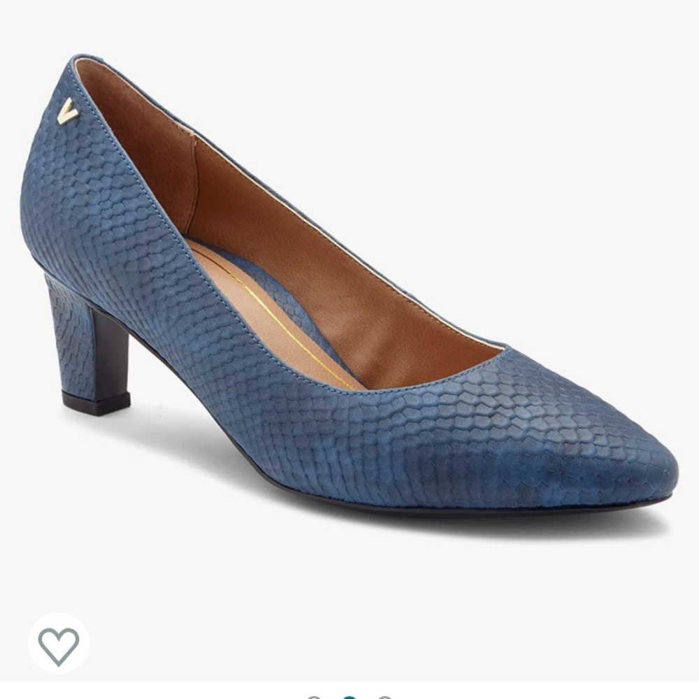 Vionic women’s blue faux snake skin 2.5” heels.  Size 7.  EUC - worn once.